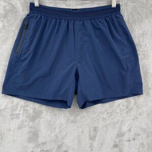 Ten Thousand Session Shorts Lined 5" Blue Drawstring Running Crossfit